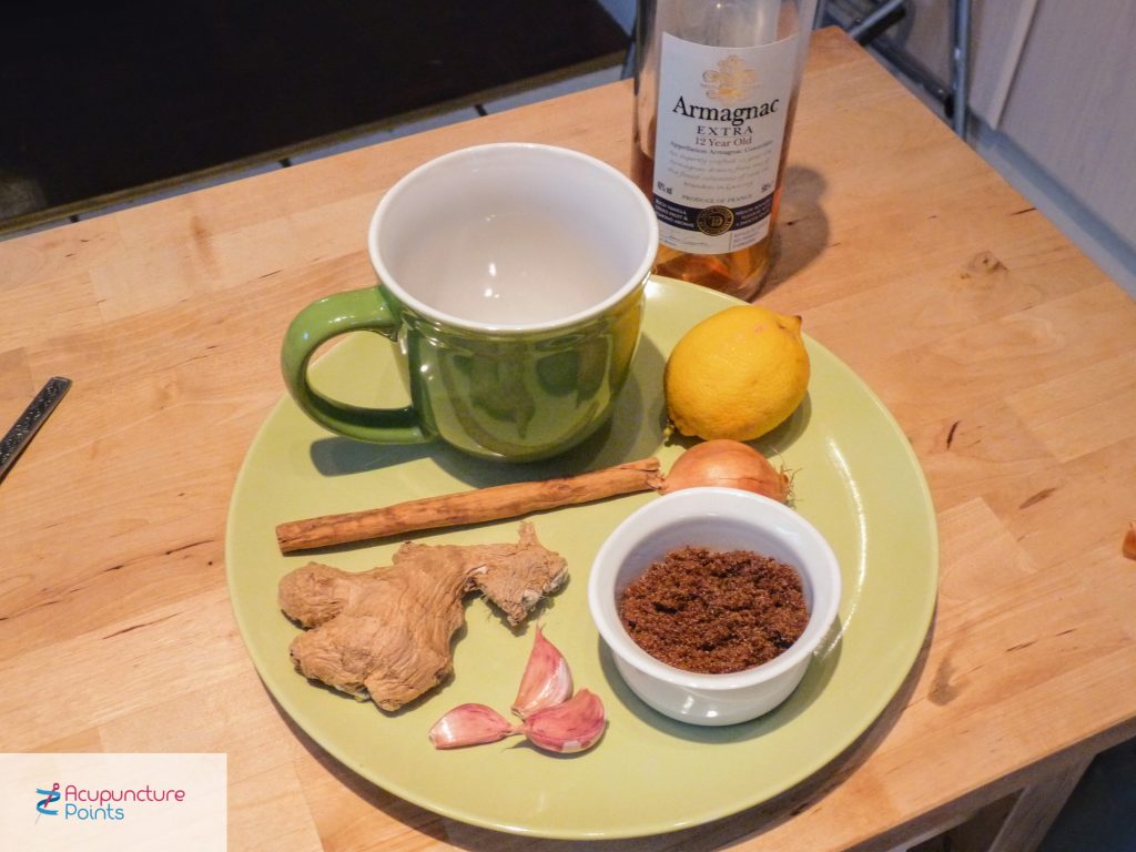 Hot Toddy Ingredients for Wind Cold self-treatment