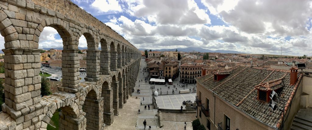Aqueduct in Segovia, Spain.