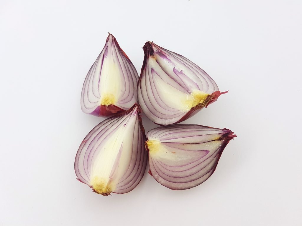 Sliced red onion - a good example of primary and secondary actions