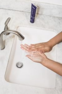 Hygiene - wash hands in warm water