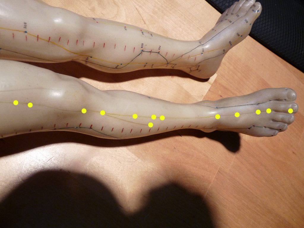 Stomach acupuncture channel leg points