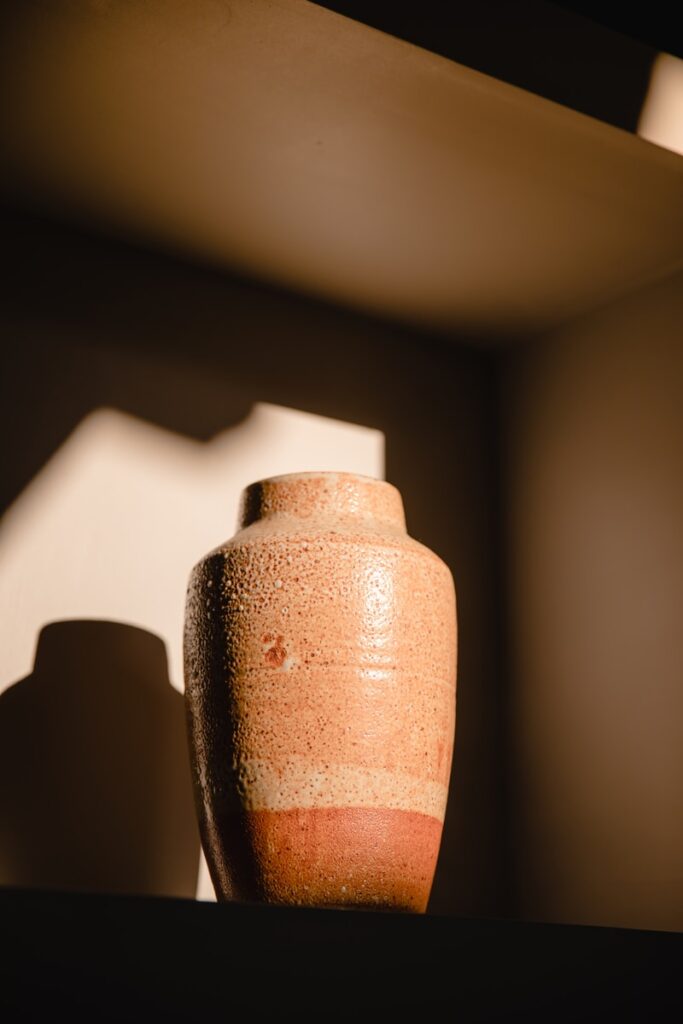 brown ceramic vase- a receptacle for our reserves guard against yin deficiency